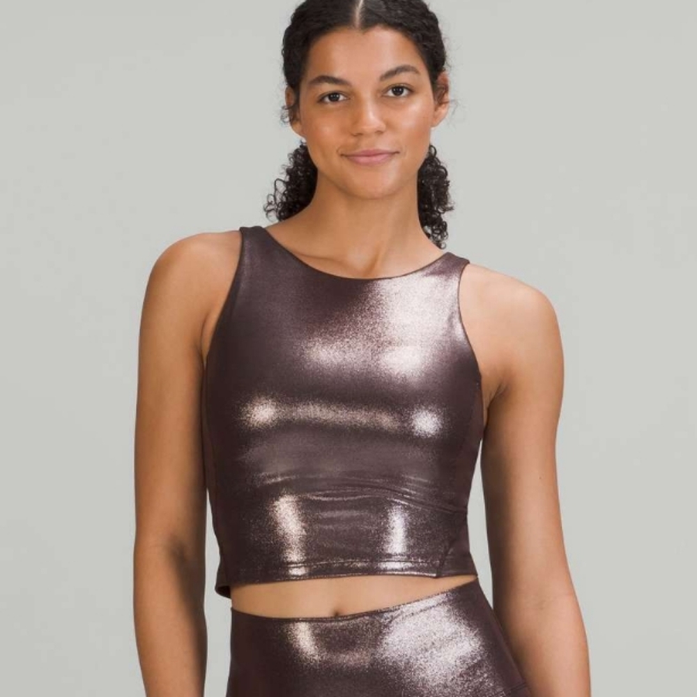 Lululemon Align High-Neck Tank Top *Shine Radiate Foil Print French Press